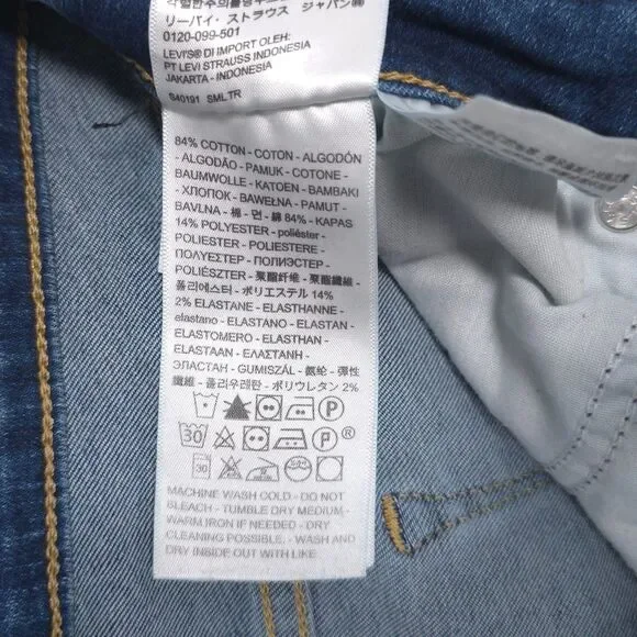 LEVI’S PREMIUM Women’s Jeans 711 Skinny Size 27 Distressed Stretch Cotton - Picture 11 of 12